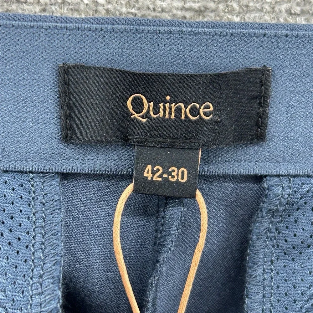 Quince Pants Men Size 42x30 Blue Drawstring Stretch Casual Preppy NEW